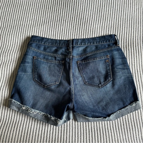 Madewell High-Rise Denim Jean Shorts Cutoff 100% Cotton Boyfriend - Picture 5 of 5